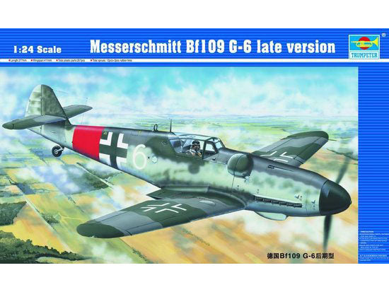 Trumpeter 1/24 Scale Messerschmitt Bf 109 G-6 Late Version German WWII Fighter Plastic Model Kit 02408 NZ Stock