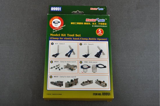 Trumpeter Model Kit Tool Set Clamp Elastic Band Clamp & Paint Bottle Opener Hobby Tools Set 09951 NZ Stock