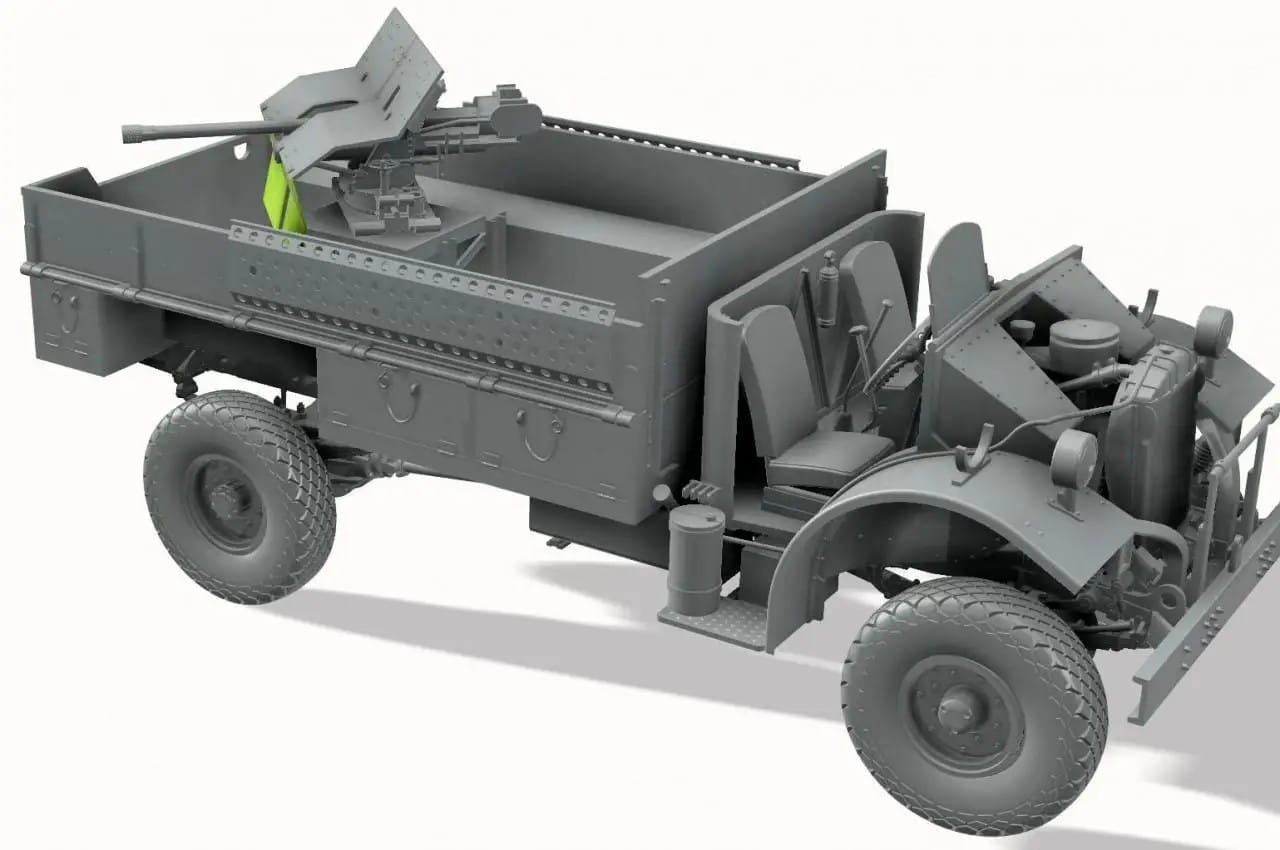 Thunder Model 1:35 scale LRDG CMP F30 Truck with Ordnance 37mm Mk.I Bofors Gun (Limited Bonus Edition) 35307 scale model kit