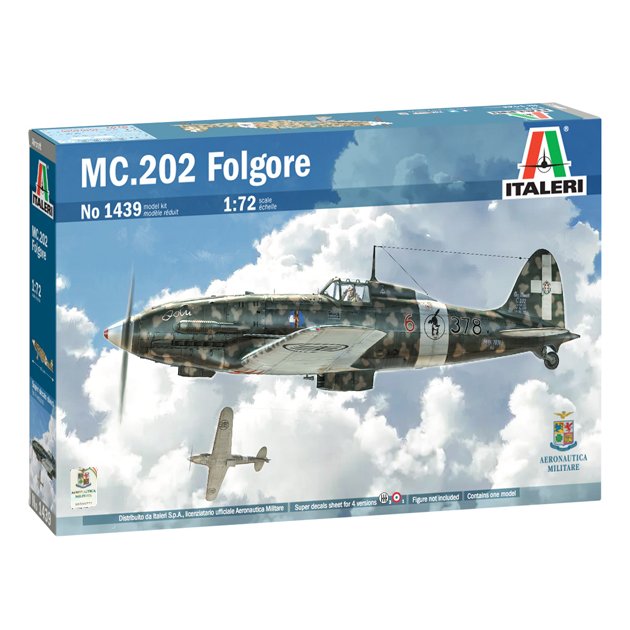 Italeri 1/72 Macchi MC.202 Folgore Aeronautica Militare 1439 Italian Fighter Aircraft Model Kit NZ Stock