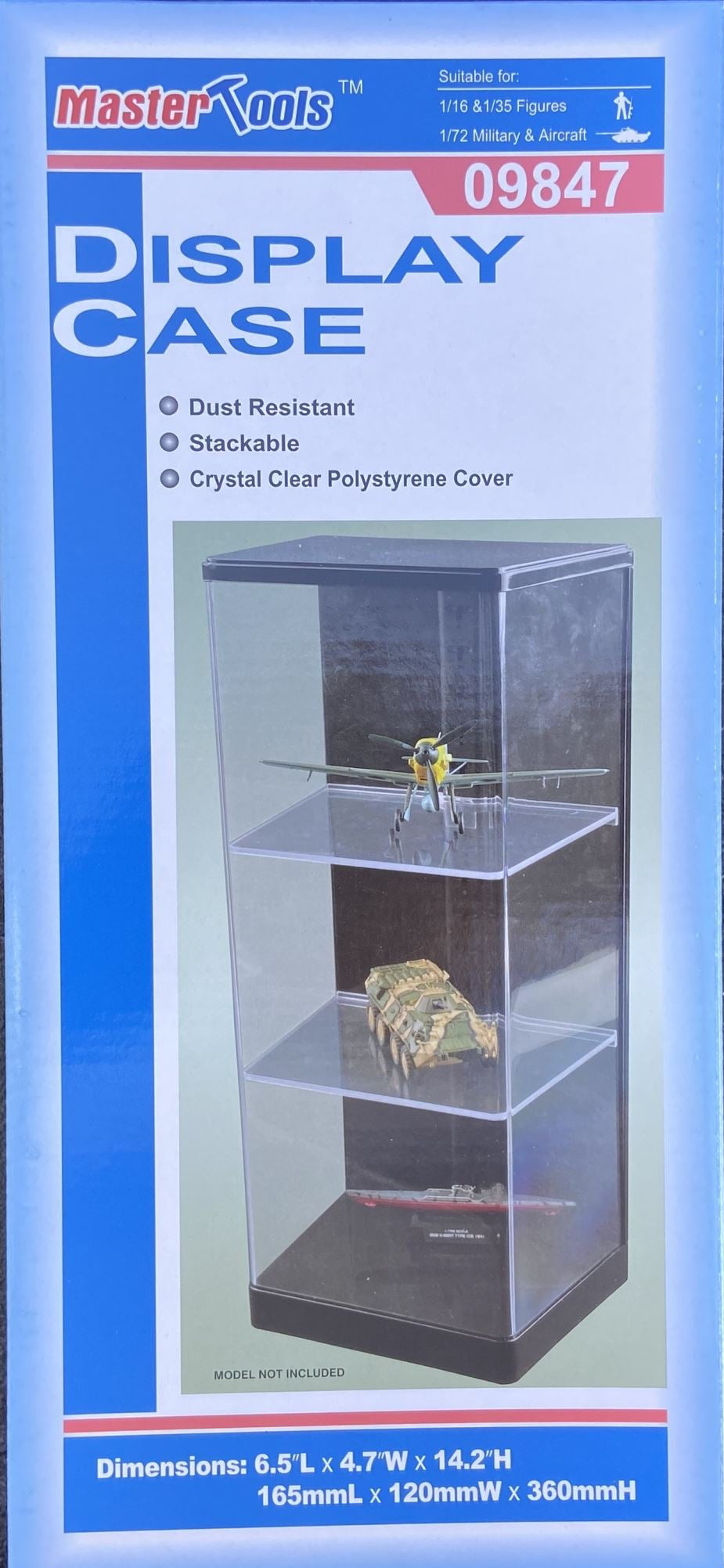 Trumpeter 3-Tier Display Case Vitrine 165×120×360mm Model Display Cabinet 09847 NZ Stock