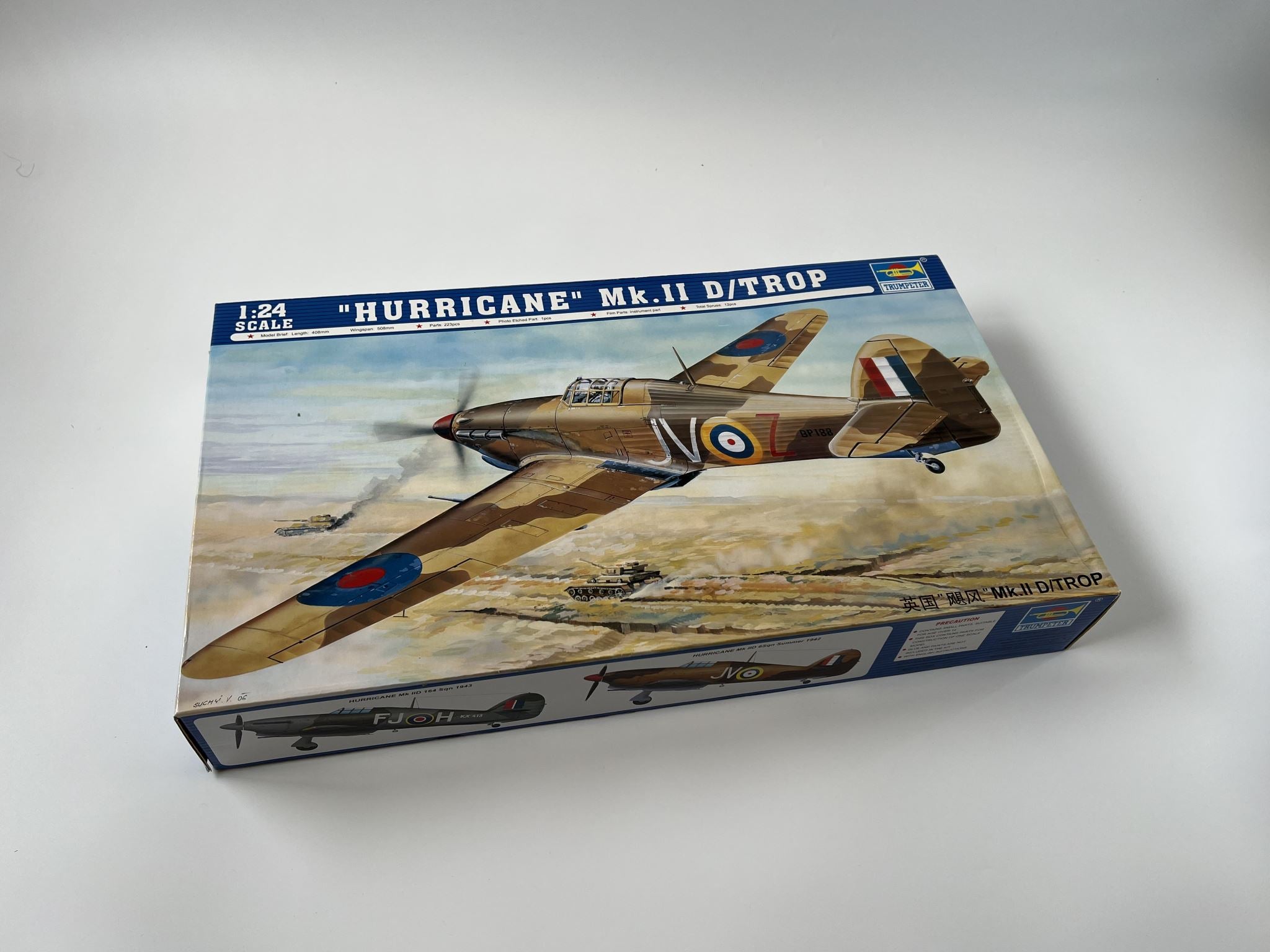 Trumpeter 1/24 Scale Hawker Hurricane Mk.II D/Trop 02417 Plastic Model Kit
