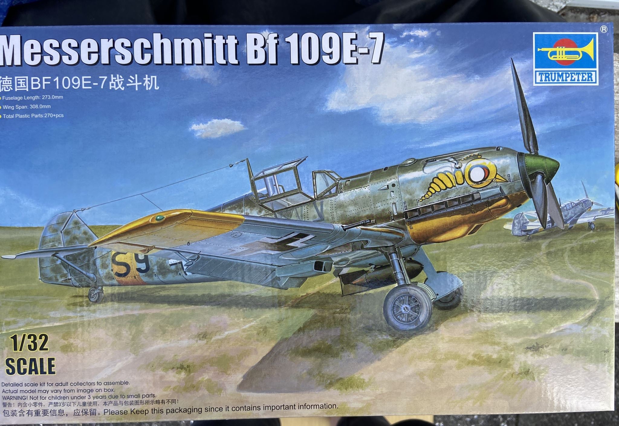 Trumpeter 1/32 Scale Messerschmitt Bf 109E-7 02291 Plastic Model Kit
