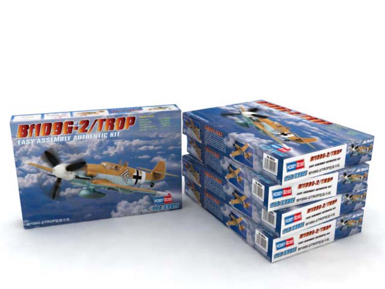 HobbyBoss 1/72 Bf 109G‑2/Trop Easy Assembly Kit – WWII German Fighter (No. 80224)
