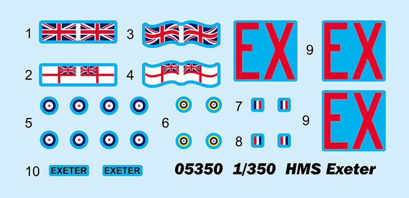 Trumpeter 1/350 Scale HMS Exeter 05350 Plastic Model Kit