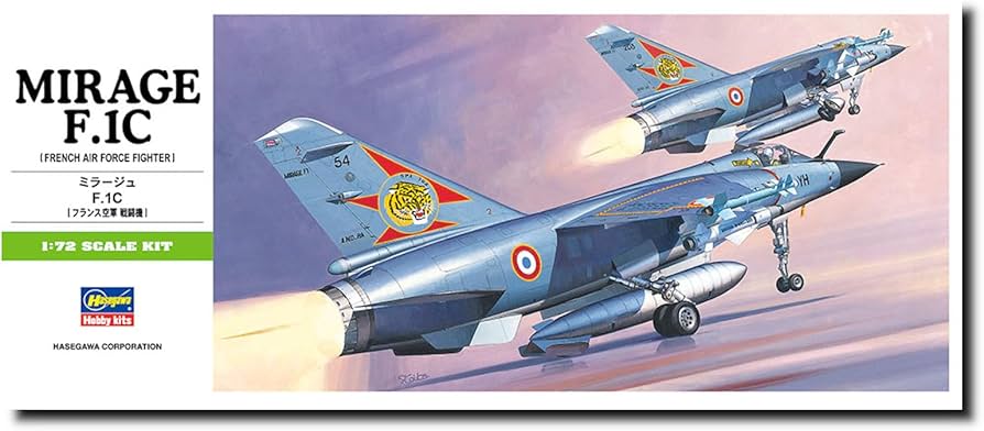 Hasegawa 1/72 Scale Mirage F.1C French Air Force Fighter Plastic Model Kit 00234