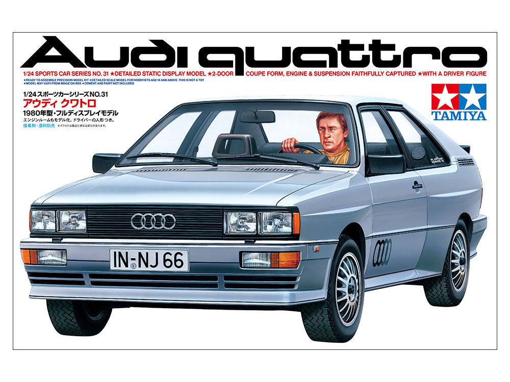 Tamiya 1/24 Scale Audi Quattro Plastic Model 24031 NZ Stock