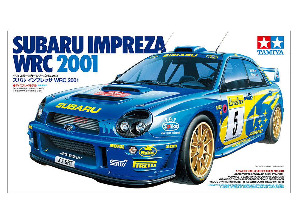 Tamiya 1/24 Scale Subaru Impreza WRC 2001 Plastic Model 24240 NZ Stock