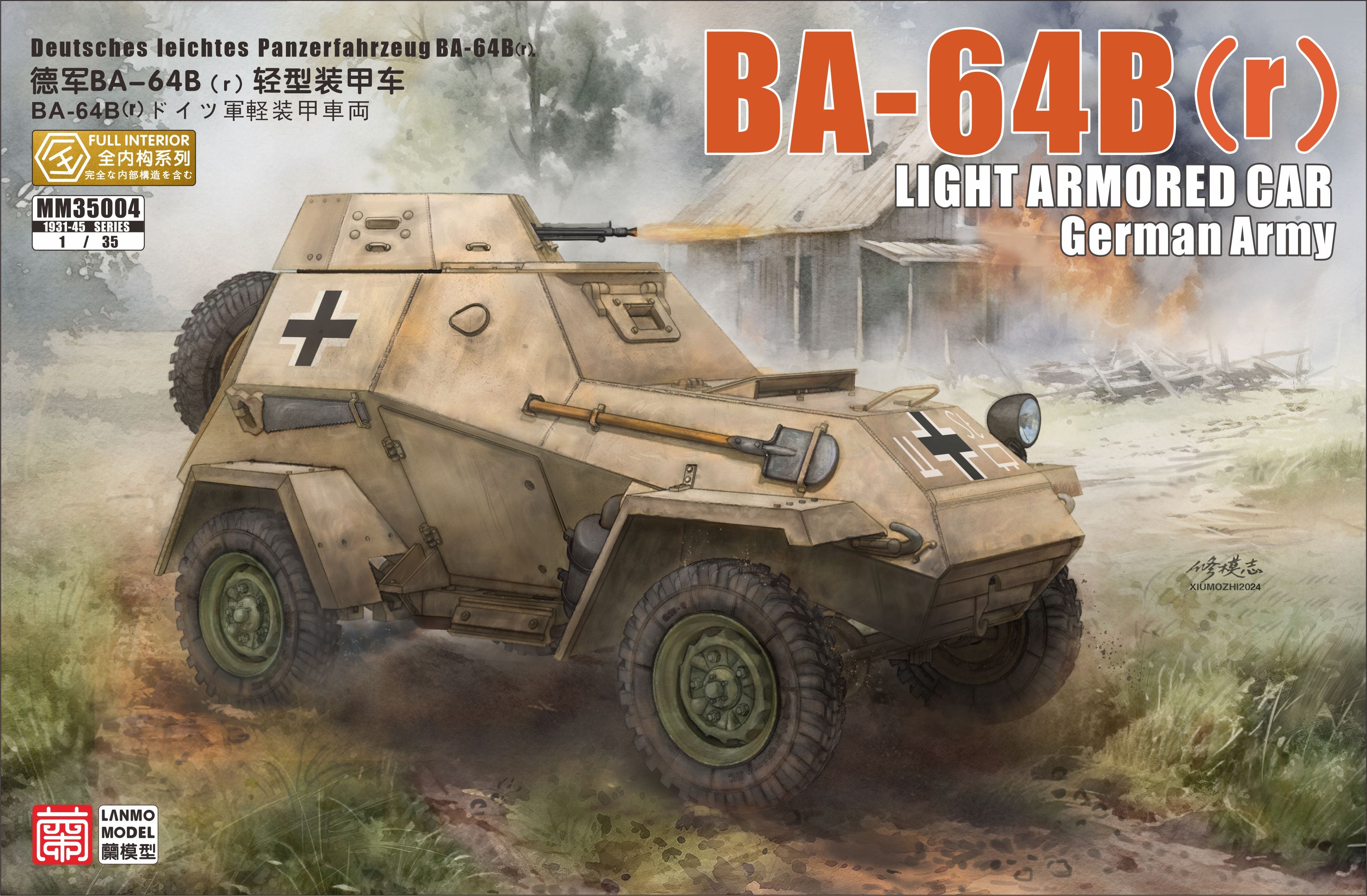 LANMO Model 1/35 BA-64B(r) Light Armoured Car German Army MM35004 Model Kit NZ Stock