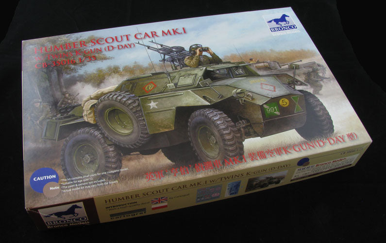 Bronco 1/35 Scale Humber Scout Car Mk.I w/Twin K-Gun D-Day Version Plastic Model CB35016 NZ Stock