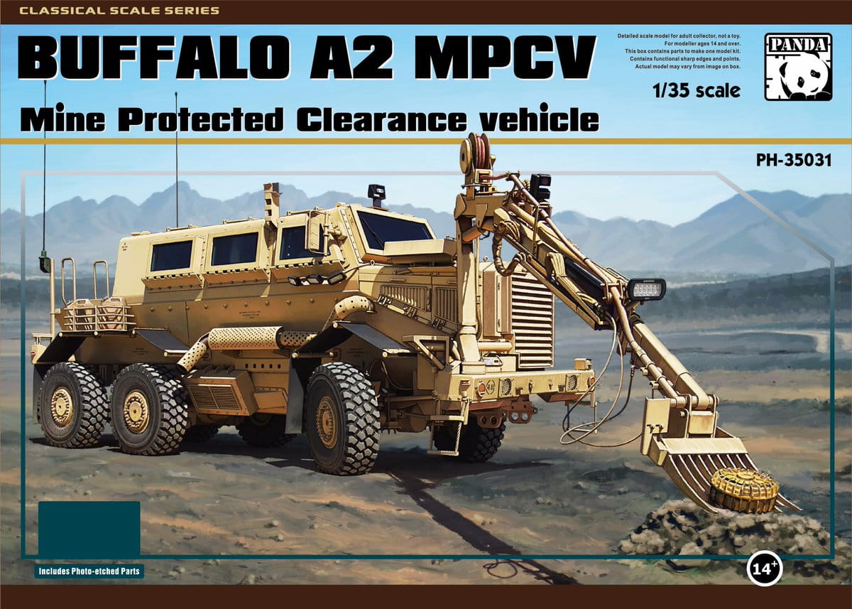 Panda Hobby 1/35 Scale Buffalo A2 MPCV Mine Protected Clearance Vehicle Plastic Model PH-35031 NZ Stock