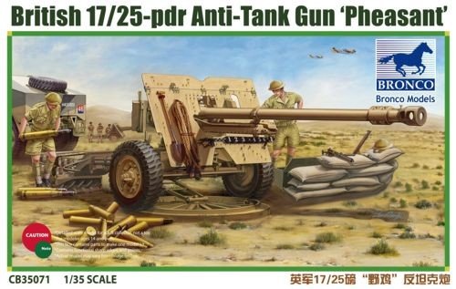 Bronco 1/35 Scale British 17/25-pdr Anti-Tank Gun "Pheasant" Plastic Model Kit CB35071 NZ Stock