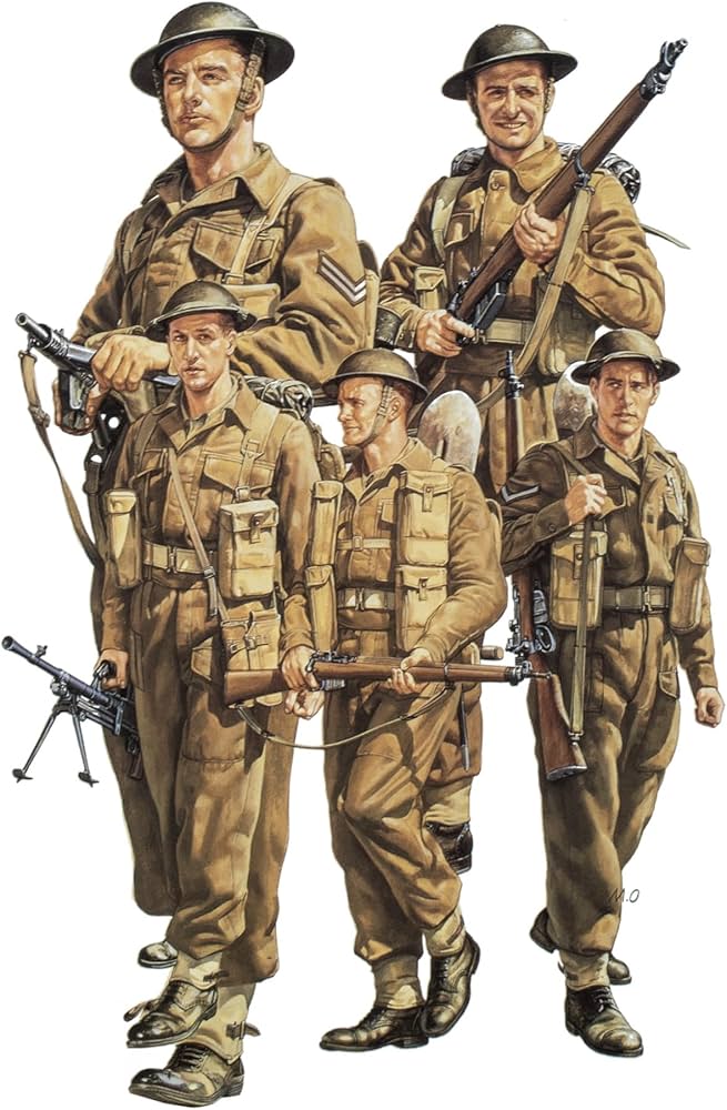 Tamiya 1/35 British Infantry on Patrol WWII Figure Set Plastic Model Kit 35223