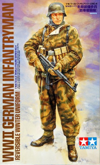 Tamiya 1/16 Scale WWII German Infantryman Reversible Winter Uniform Figurine Model Kit 36304 NZ Stock