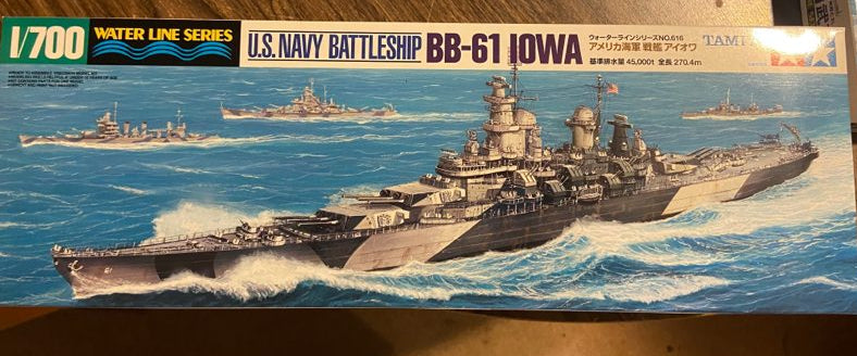 Tamiya 1/700 USS Iowa BB-61 Water Line Series Battleship 31616 Plastic Model Kit NZ Stock