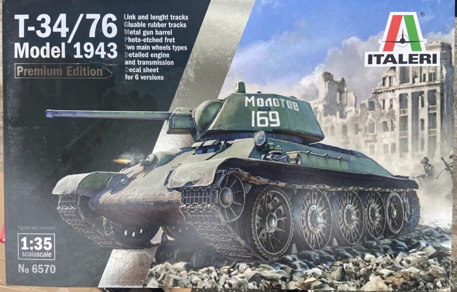 1/35 italeri T-34/76 model 1943 premium edition (metal barrel w interior)