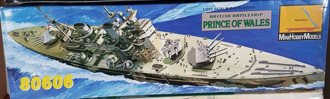 Mini Hobby Models 1/350 Scale British Battleship Prince of Wales 80606 Plastic Model Kit (Motor Included) NZ Stock