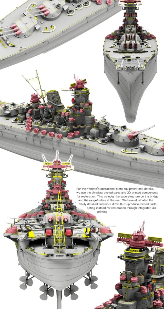 Imperial Japanese Navy Battleship Yamato April 7 1945 Border Model BS-004 1:350