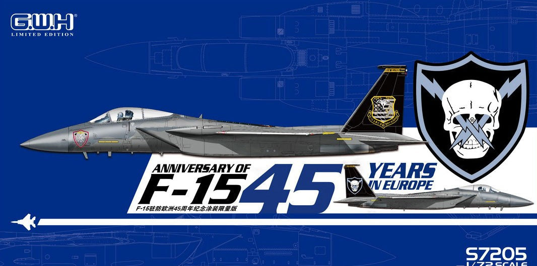 Great Wall Hobby 1/72 F-15C Eagle 45 Years in Europe McDonnell Douglas Fighter Jet Plastic Model Kit S7205 NZ Stock