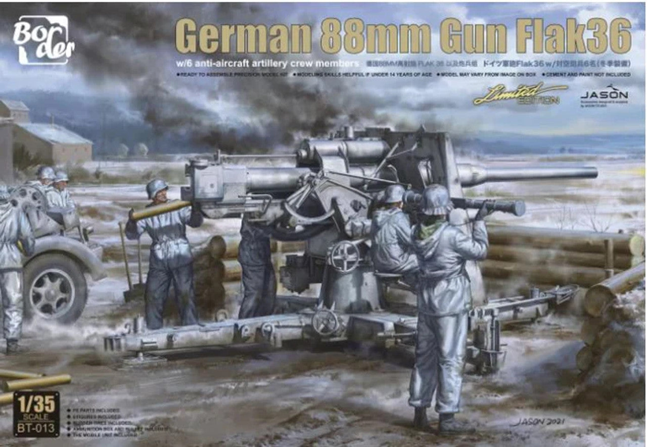 German 88mm Flak36 w/6 crew members (Limited Edition) Border Model BT-013 1:35