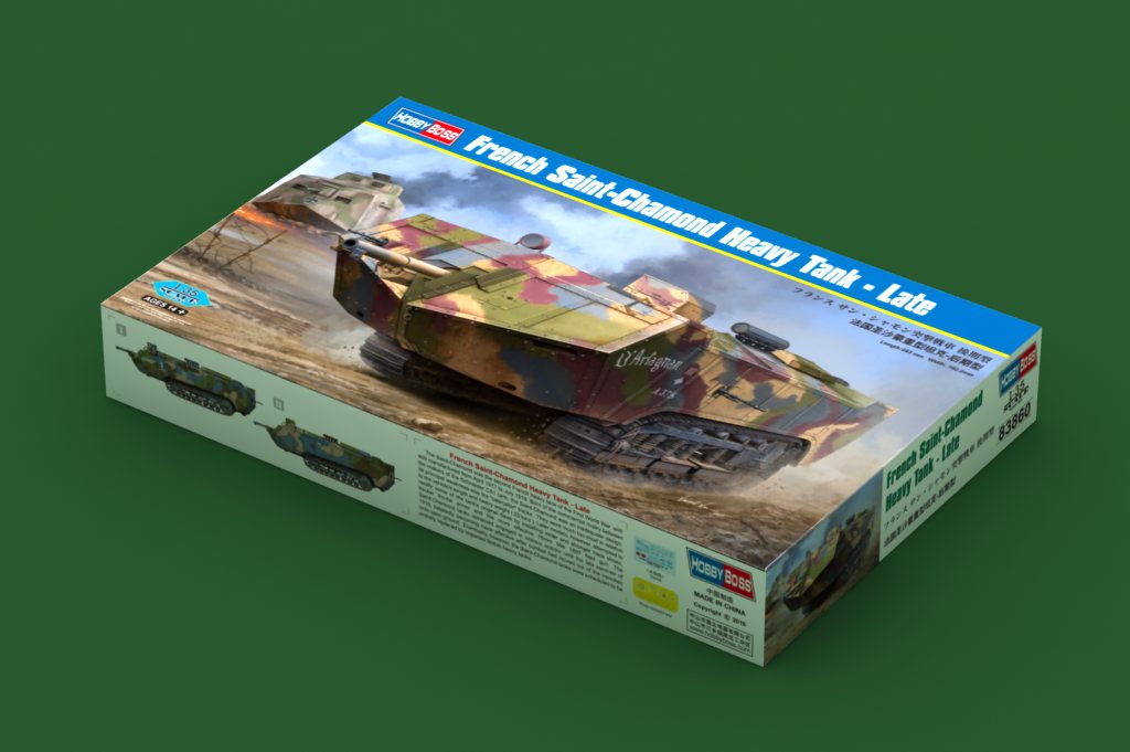 HobbyBoss 1/35 Scale French Saint-Chamond Heavy Tank Late Version Plastic Model 83860 NZ Stock
