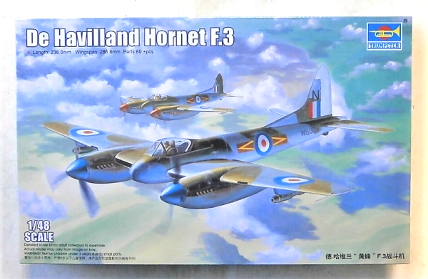 Trumpeter 1/48 De Havilland Hornet F.3 British Twin-Engine Fighter Kit 02894