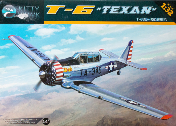 Kitty Hawk 1/32 T-6 Texan WWII Trainer Aircraft Model Kit KH32001