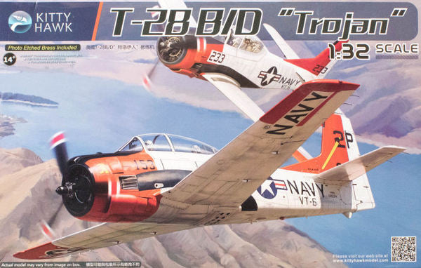 Kitty Hawk 1/32 T-28B/D Trojan Trainer Aircraft Model Kit KH32014