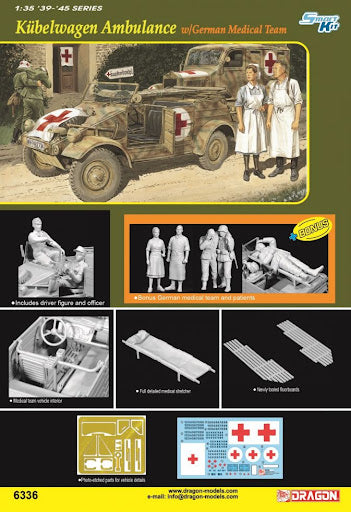 Kübelwagen Ambulance w/ German Medical Team Dragon | No. 6336 | 1:35