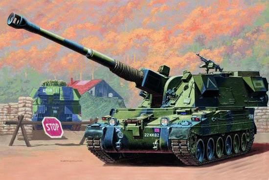 British AS-90 155 mm Self-propelled Howitzer Trumpeter | No. 00324 | 1:35
