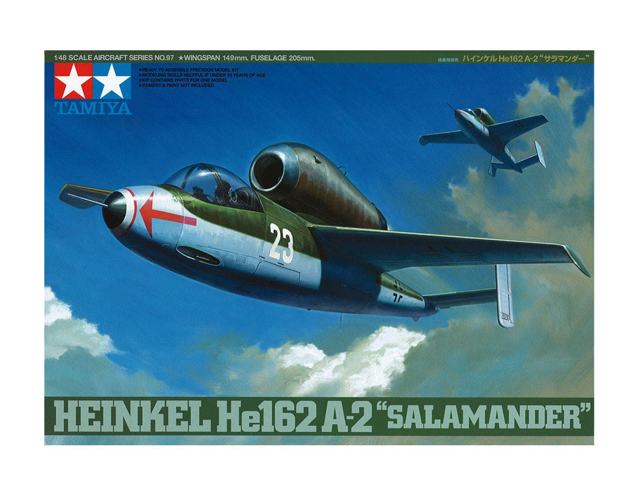 Tamiya TA61097 1/48 Heinkel He 162A-2 Salamander