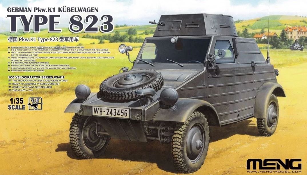 Meng Model 1/35 German Pkw. K1 Kubelwagen Type 82/3 (No. VS-017)