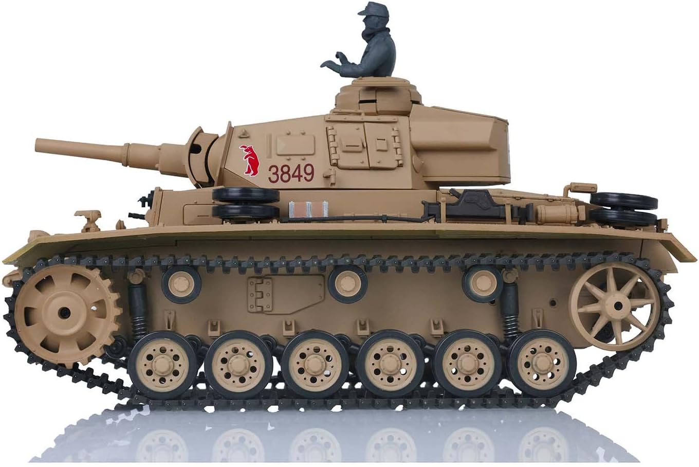 Henglong 1/16 Plastic German Panzer III H 3849 7.0 2.4G BB IR RC Tank Model RTR