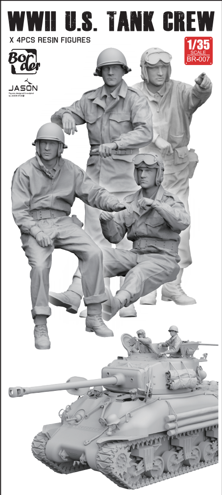 WW II U.S. Tank Crew Border Model | No. BR-007 | 1:35