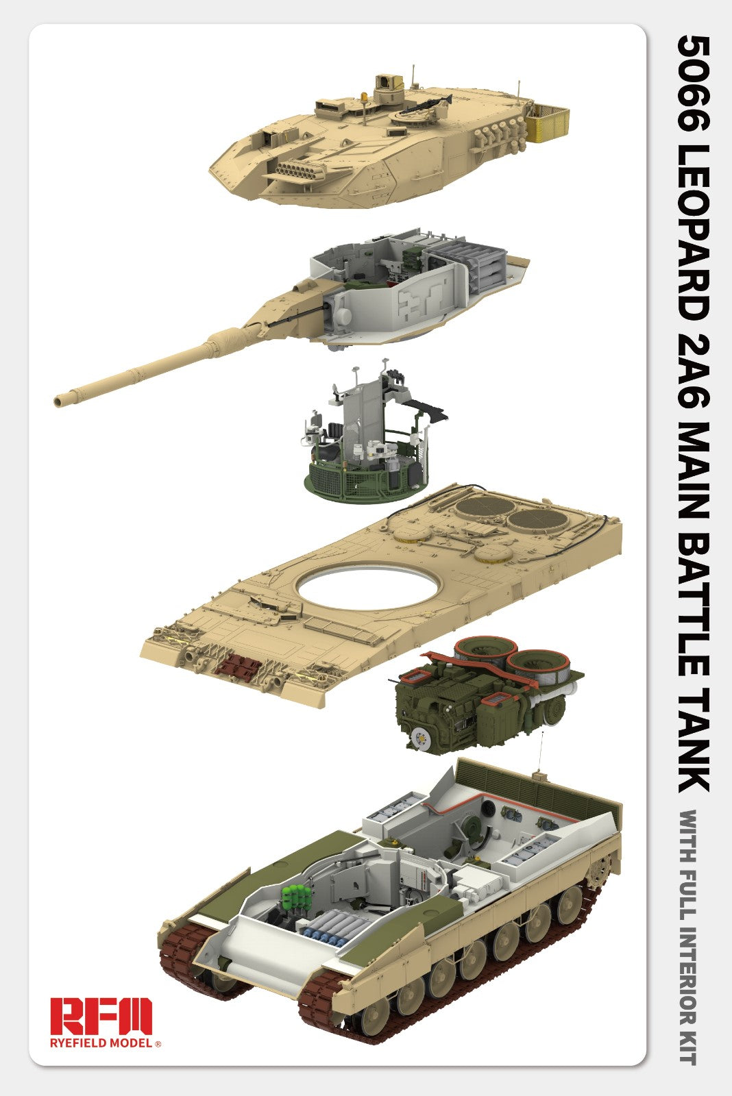 RFM 1/35 Leopard 2A6 Main Battle Tank – Full Interior Kit RM-5066