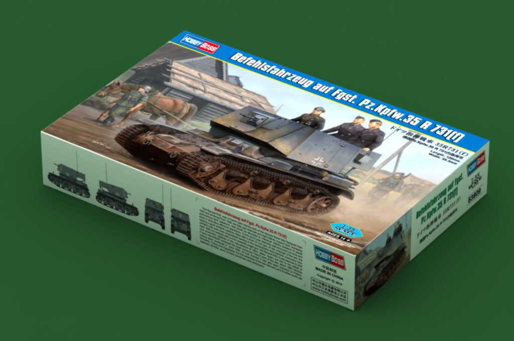 HobbyBoss 1/35 Befehlsfahrzeug auf Fgst.Pz.Kpfw. 35R 731(f) WWII Command Tank (No. 83809)