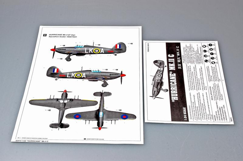 Trumpeter 1/24 Scale Hawker Hurricane Mk.II C 02415 Plastic Model Kit