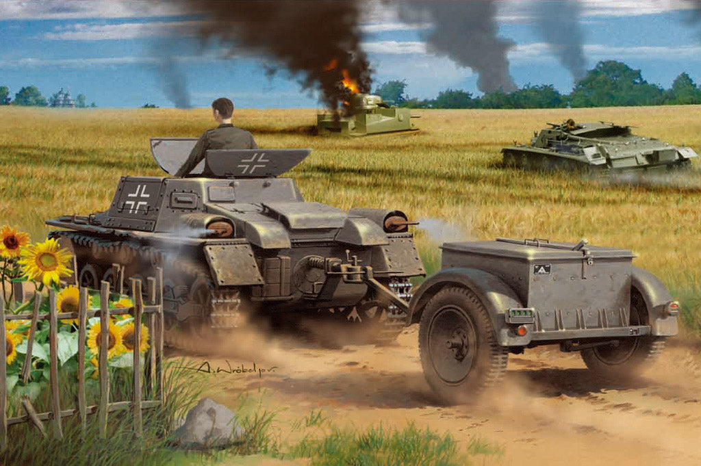 HobbyBoss 1/35 Munitionsschlepper auf Panzerkampfwagen I Ausf. A with Ammo Trailer (No. 80146)