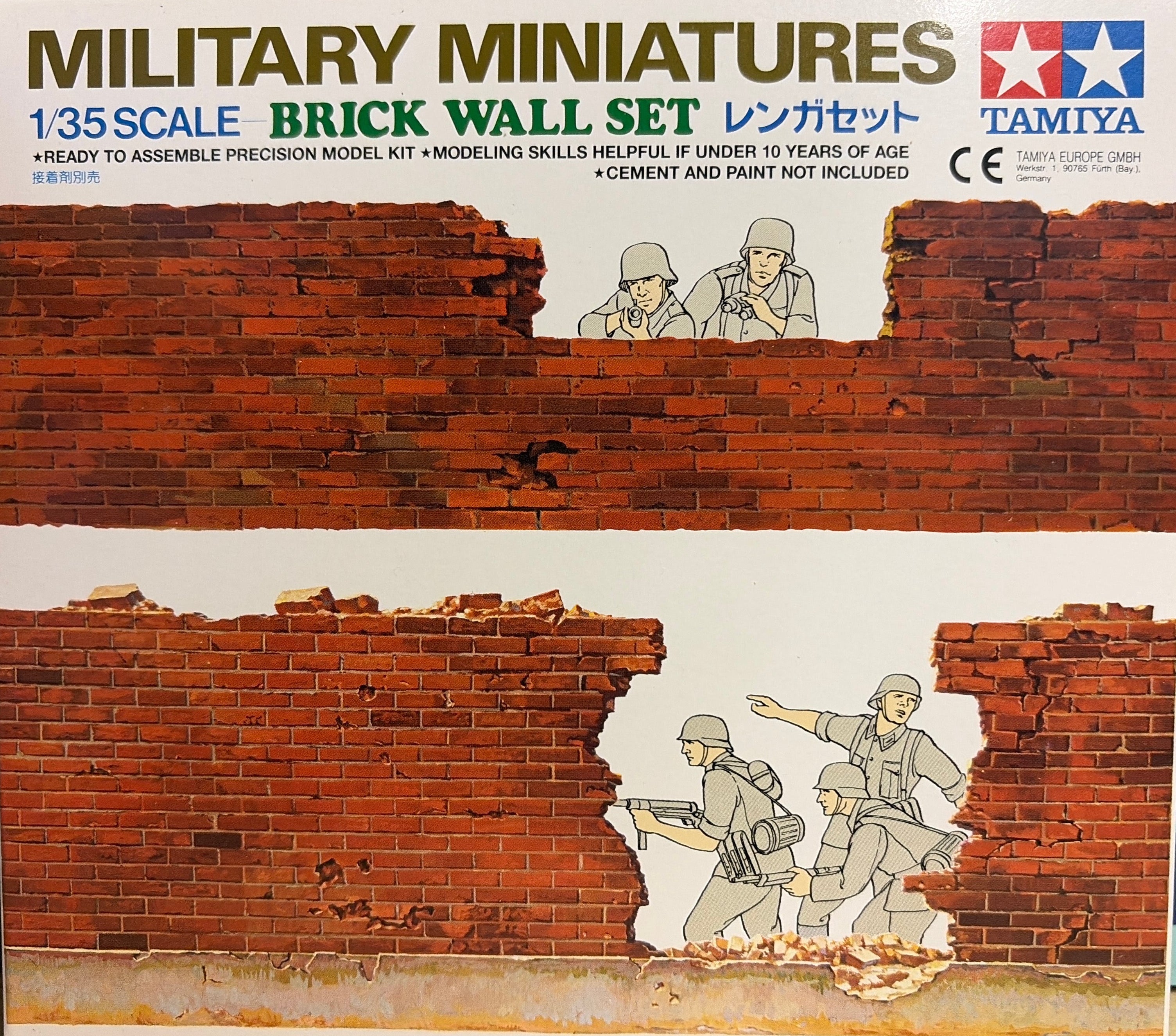 Tamiya 1/35 Scale Brick Wall Set Plastic Model 35028 NZ Stock