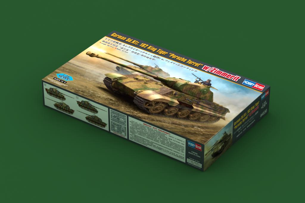 HobbyBoss 1/35 King Tiger Porsche Turret w/ Zimmerit (No. 84530)