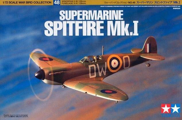 Tamiya 1/72 Scale Supermarine Spitfire Mk.I Plastic Model 60748 NZ Stock