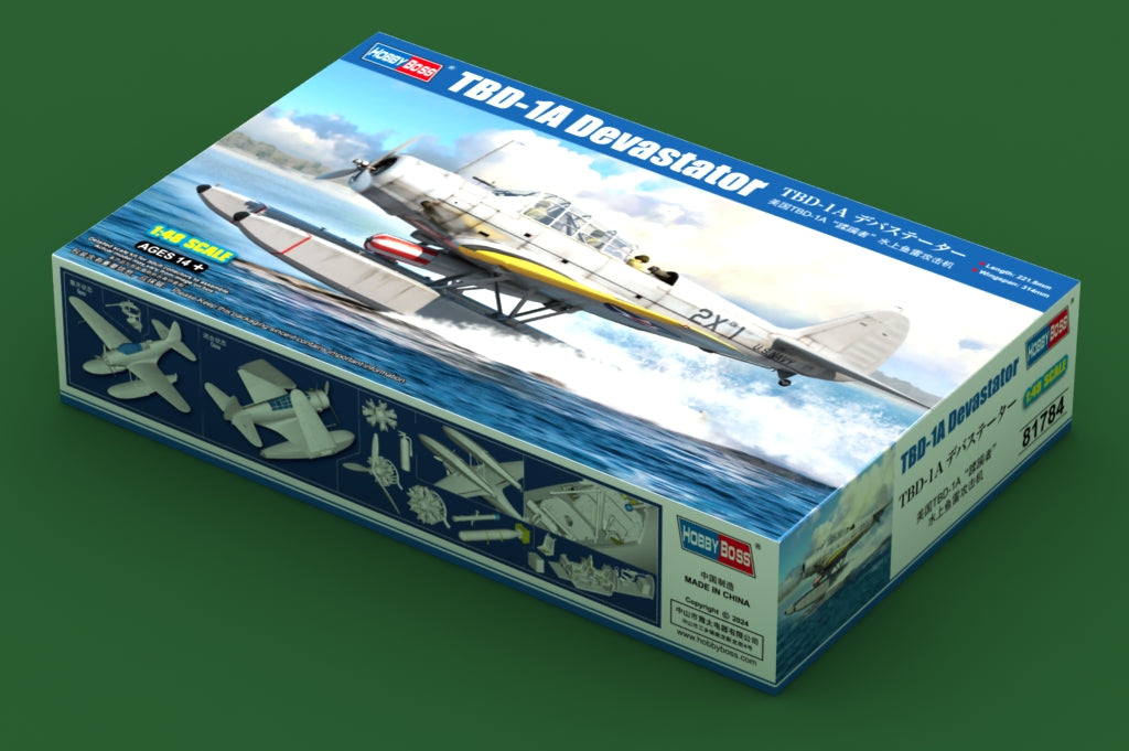 HobbyBoss 1/48 TBD-1A Devastator US Navy Torpedo Bomber (No. 81784)