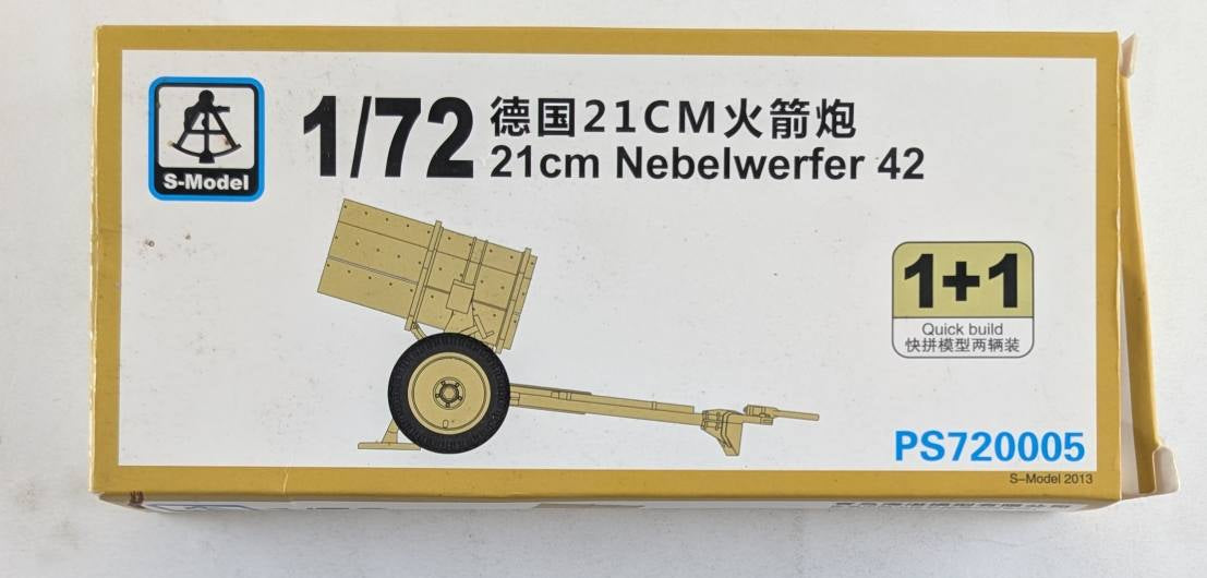 S-Model 1/72 Scale 21cm Nebelwerfer 42 Rocket Launcher (2 Kits) Plastic Model 720005 NZ Stock