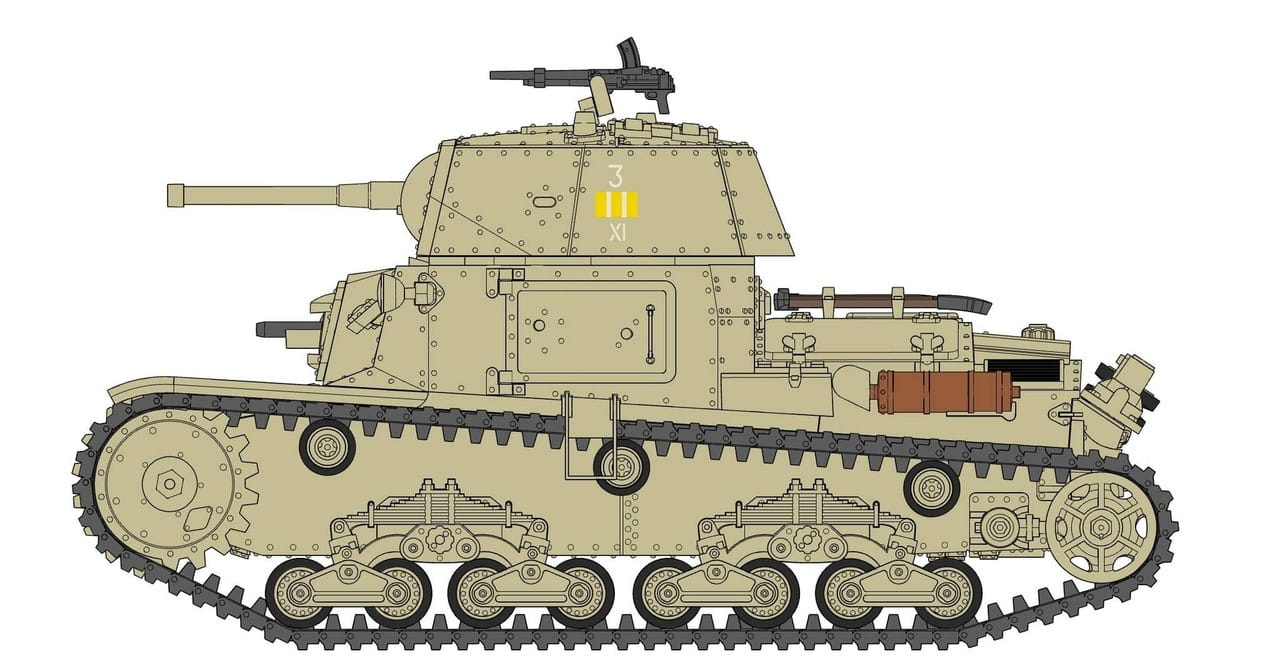 IBG Models 1:72 scale M13/40 Italian Tank Late Production 72125 scale model kit