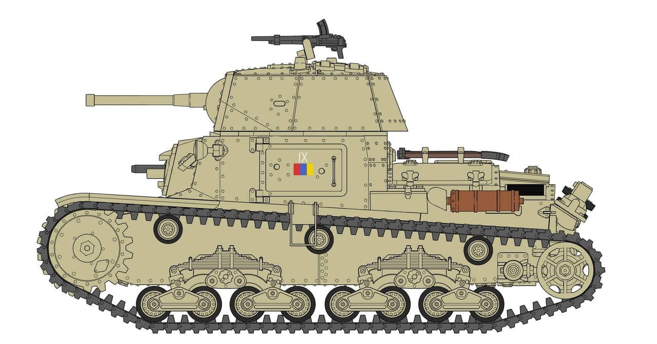 IBG Models 1:72 scale M13/40 Italian Tank Late Production 72125 scale model kit