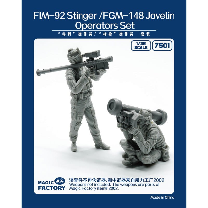 Magic Factory 1/35 Scale FIM-92 Stinger / FGM-148 Javelin Operators Resin Figure Set 7501 NZ Stock