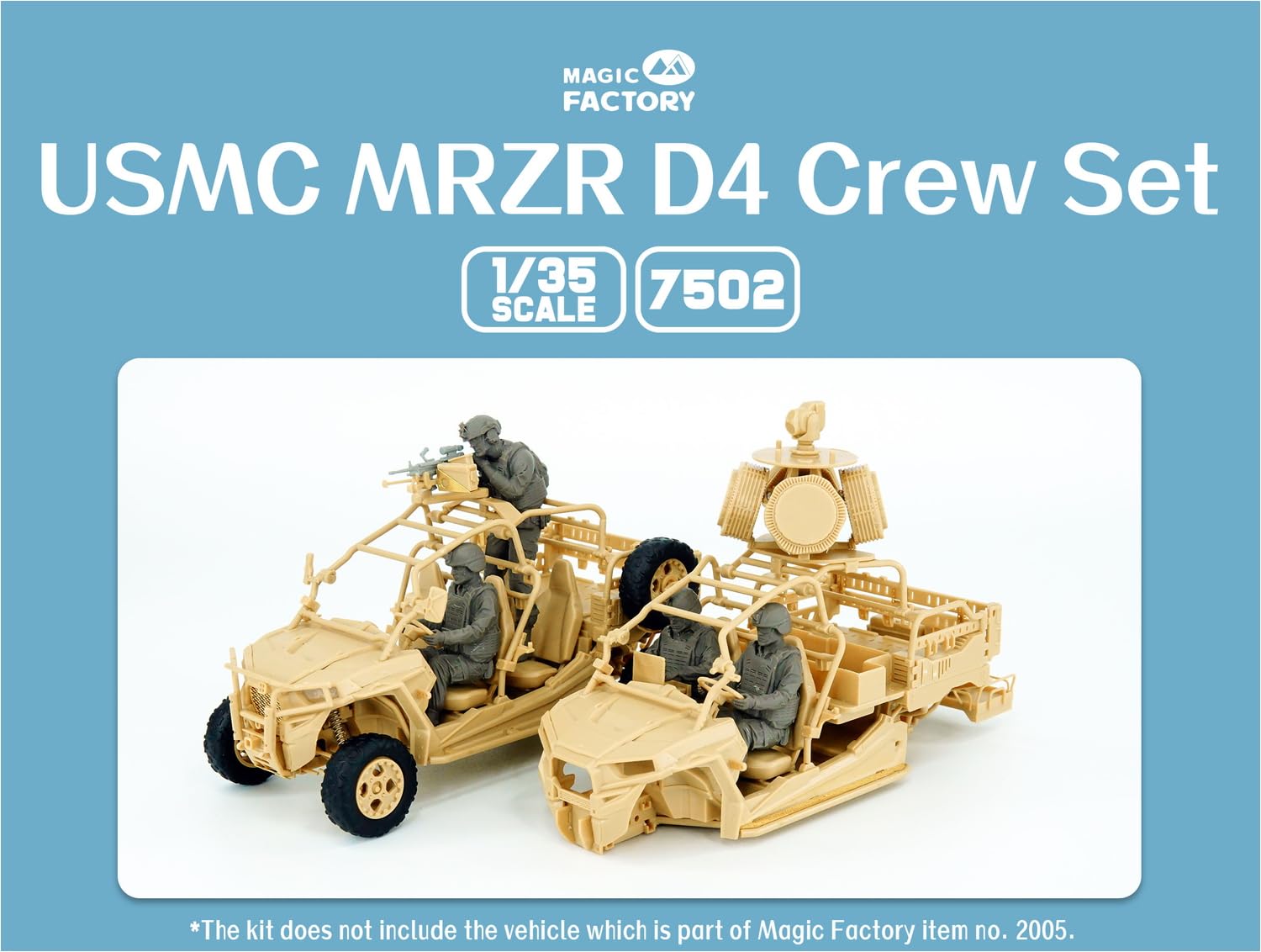 Magic Factory 1/35 Scale USMC MRZR D4 Crew Resin Figure Set 7502 NZ Stock