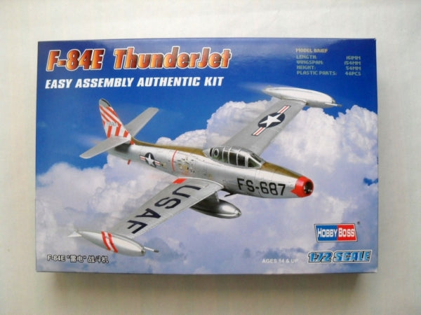 HobbyBoss 1/72 Scale F-84E Thunderjet Easy Assembly Jet Fighter Plastic Model 80246 NZ Stock