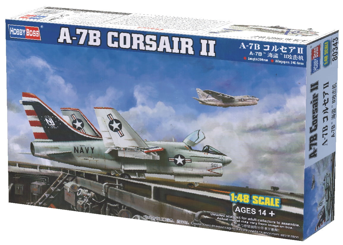 HobbyBoss 1/48 Scale A-7B Corsair II U.S. Navy Attack Aircraft Plastic Model Kit 80343 NZ Stock
