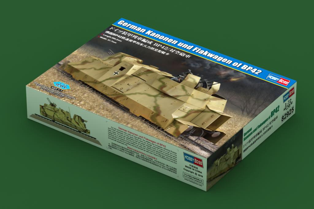 HobbyBoss 1/72 German Kanonen und Flakwagen of BP42 82925 WWII German Armoured Train Artillery & Anti-Aircraft Wagon Model Kit NZ Stock